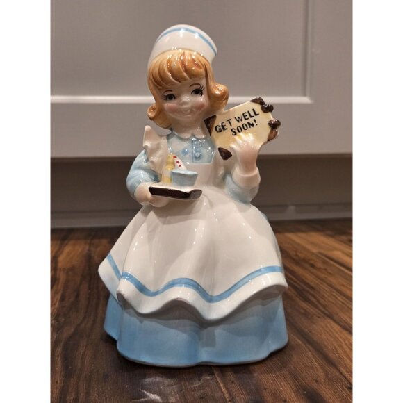 Lefton Other - Vintage Lefton Nurse Planter 4292 Japan Get Well Soon Figurine Mid Century 1950s